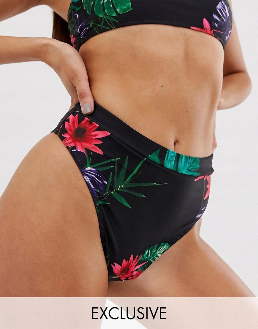 dół od bikini wzór roślinny