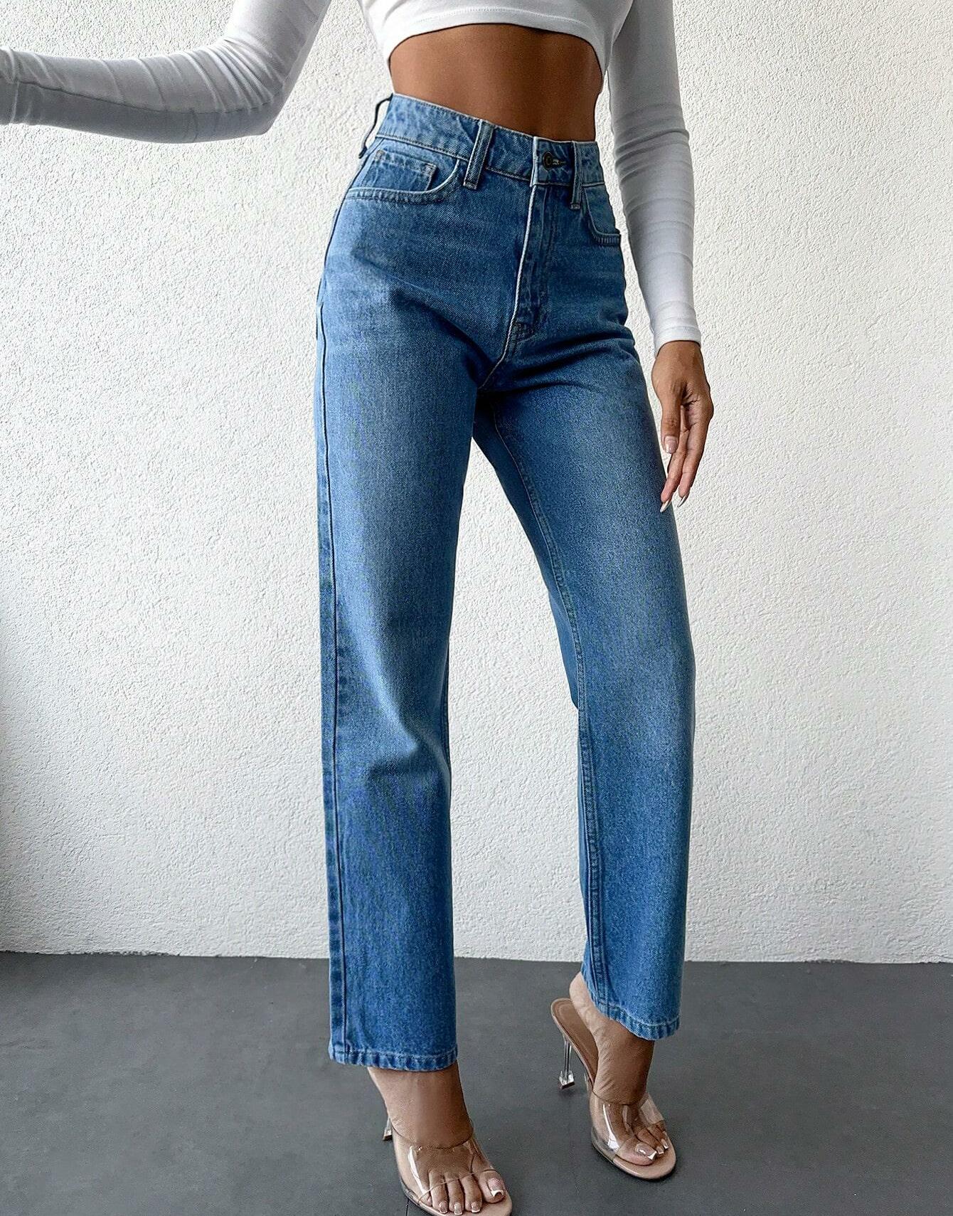 NIEBIESKIE SPODNIE JEANS