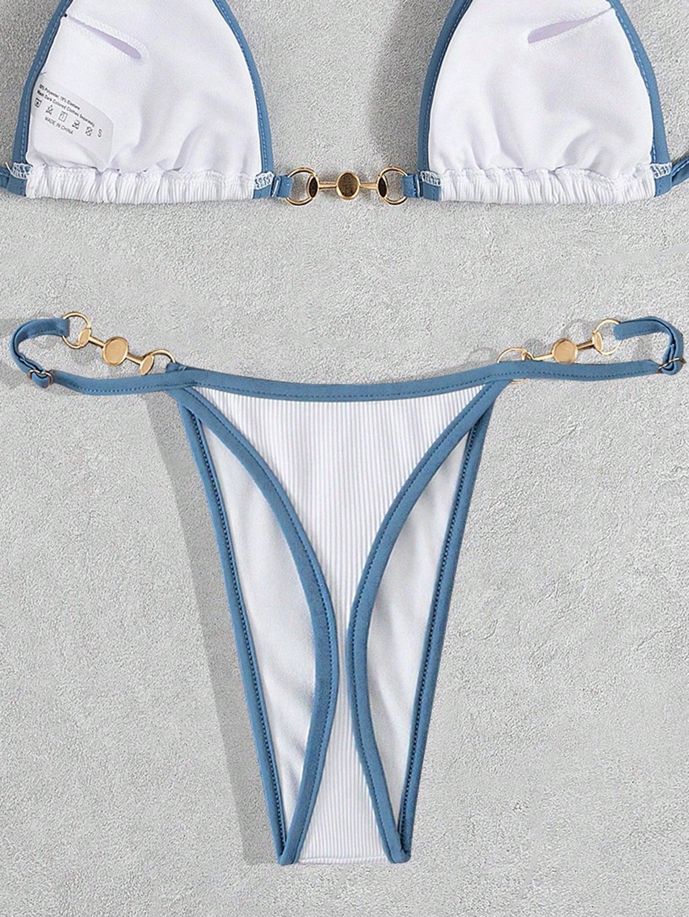 biały dół od bikini kontrast