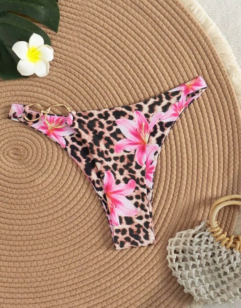 DÓŁ OD BIKINI ANIMAL PRINT zdobienie