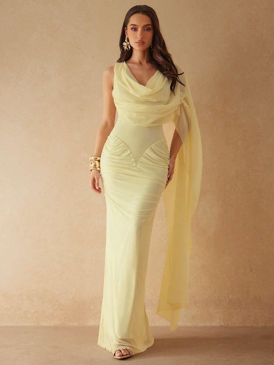 ŻÓŁTA SUKIENKA MAXI