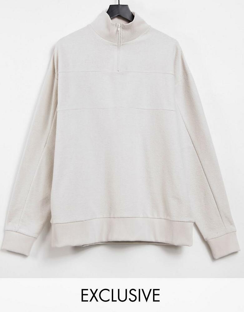 BLUZA OVERSIZE STRUKTURA ZAMEK