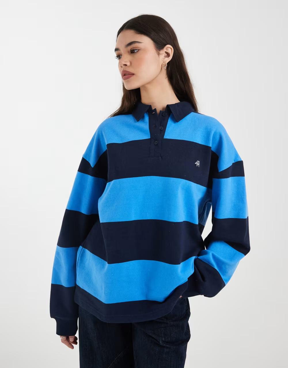 bluza z długim rękawem wzór paski