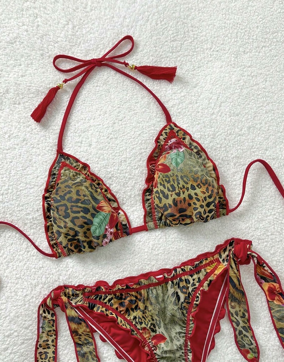 góra od bikini animal print 