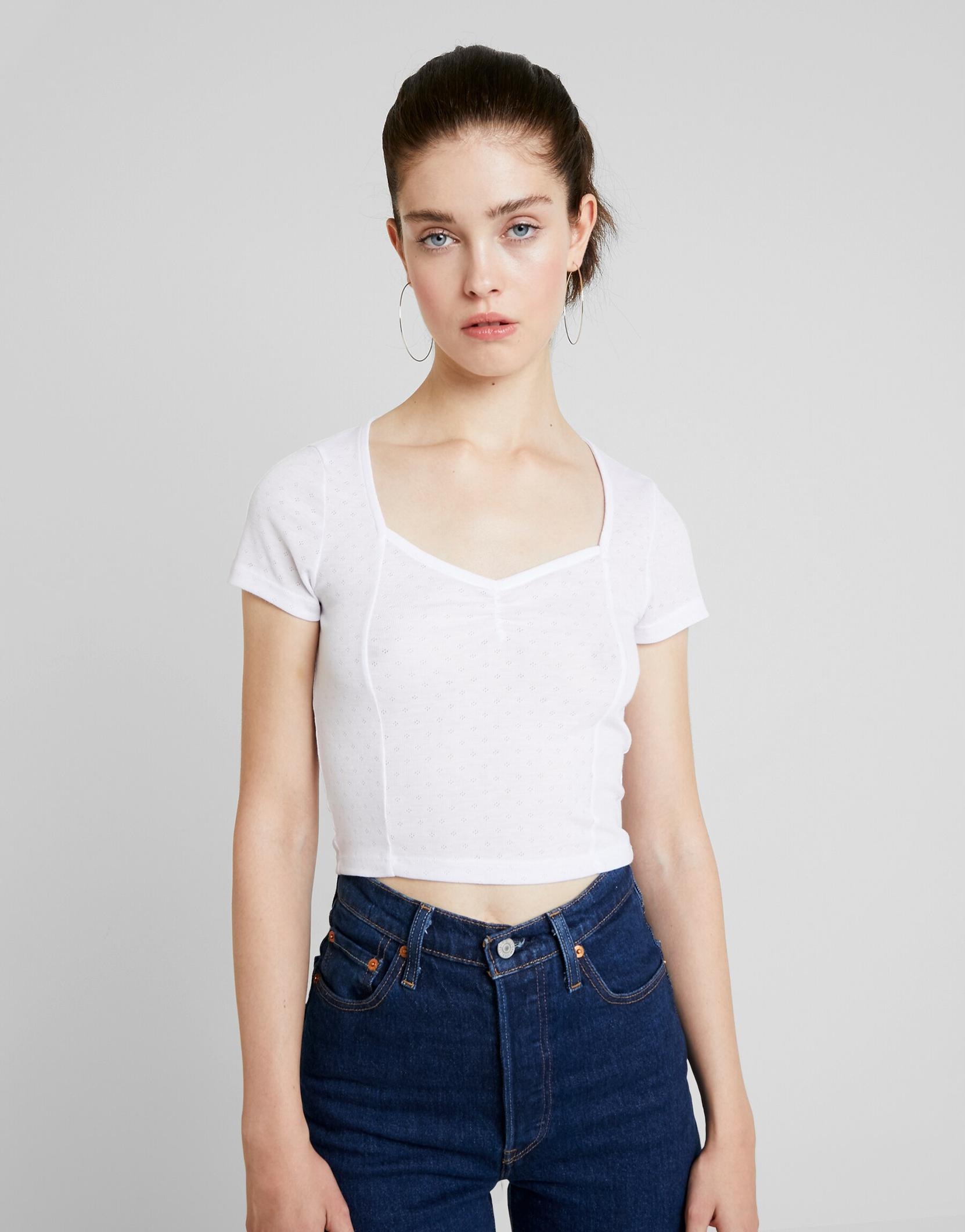 BIAŁY TOP CASUAL