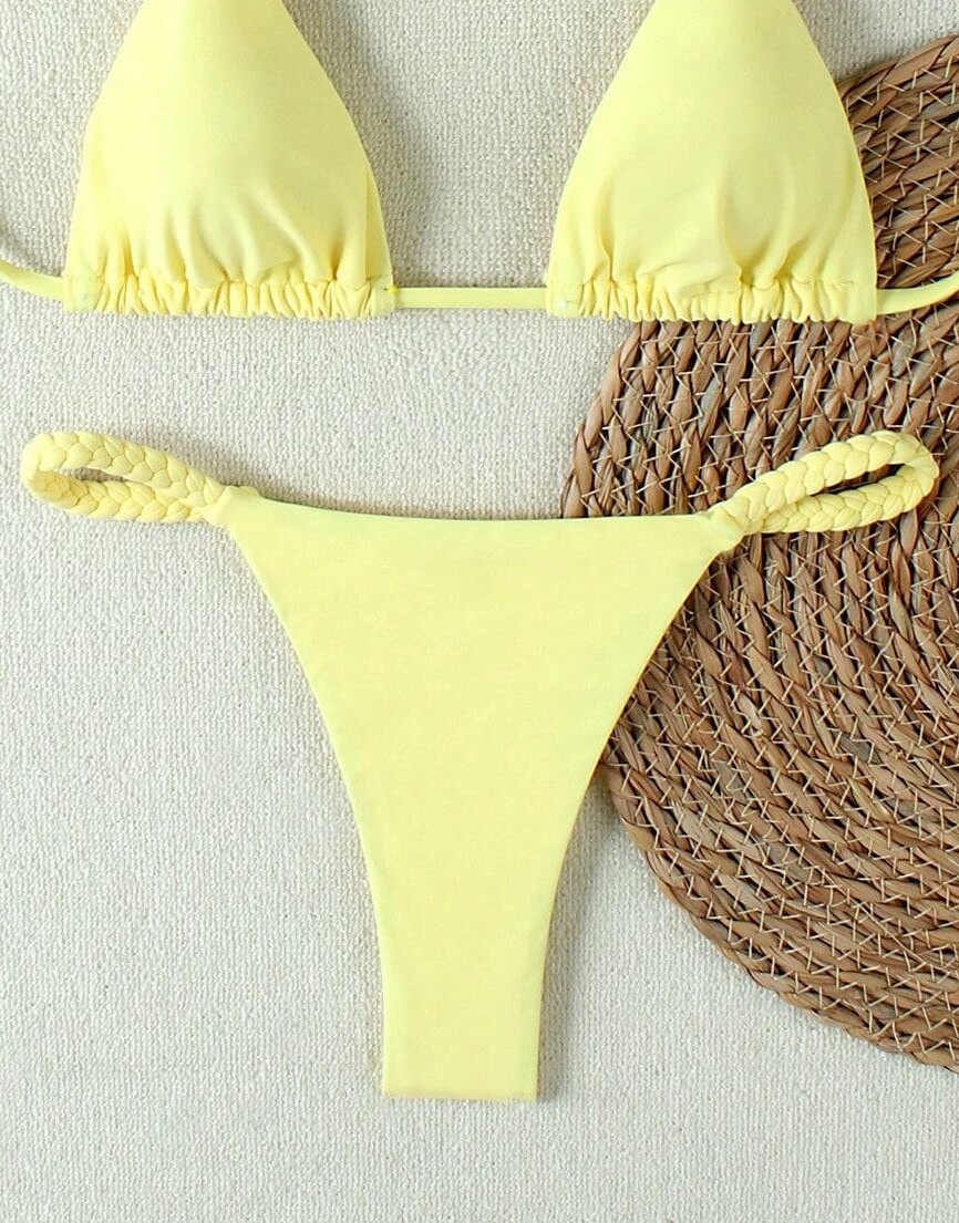 żółty dół od bikini