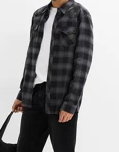 KOSZULA MĘSKA CASUAL BAWEŁNIANA W KRATKĘ PLUS SIZE