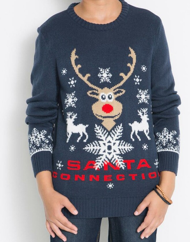 SWETER DZIANINOWY Z BOŻONARODZENIOWYM MOTYWEM