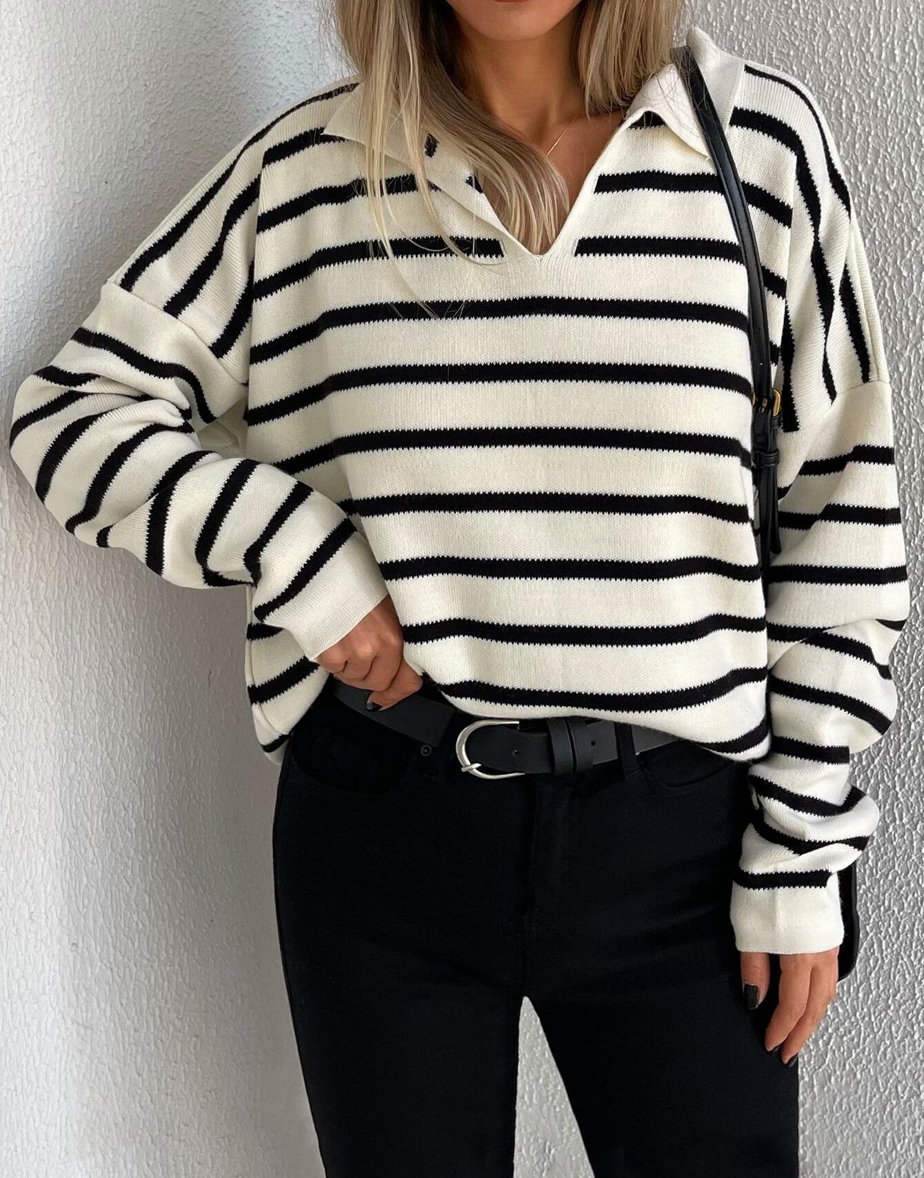 SWETER PASKI KOŁNIERZYK domieszka wełny