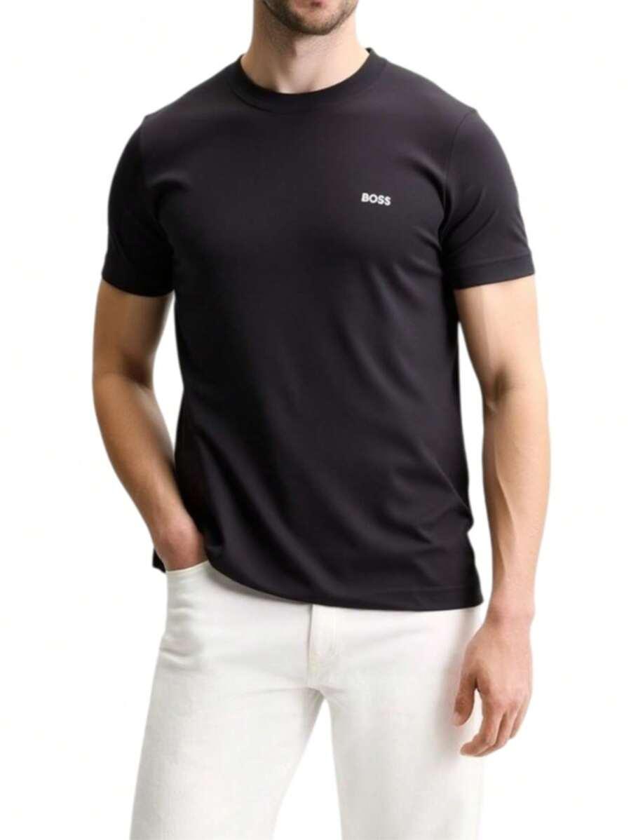 czarny t-shirt logo