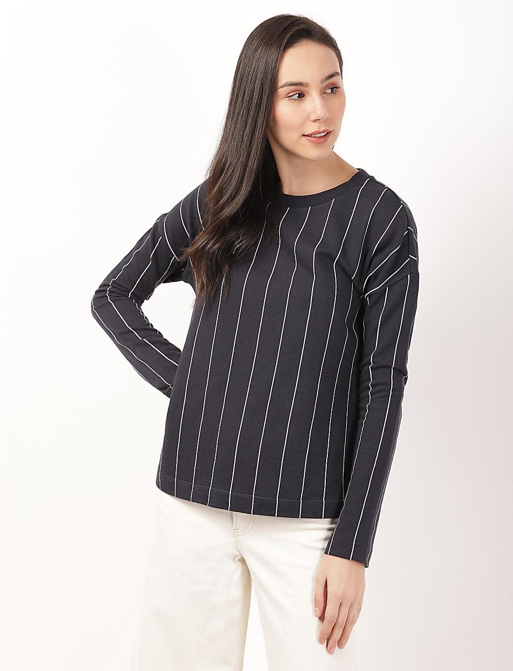 BLUZA PASKI KONTRAST T41-4121K-F0