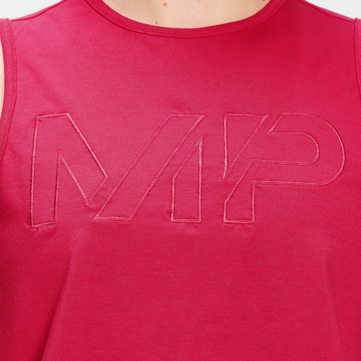 różowa koszulka bez rękawów haft logo