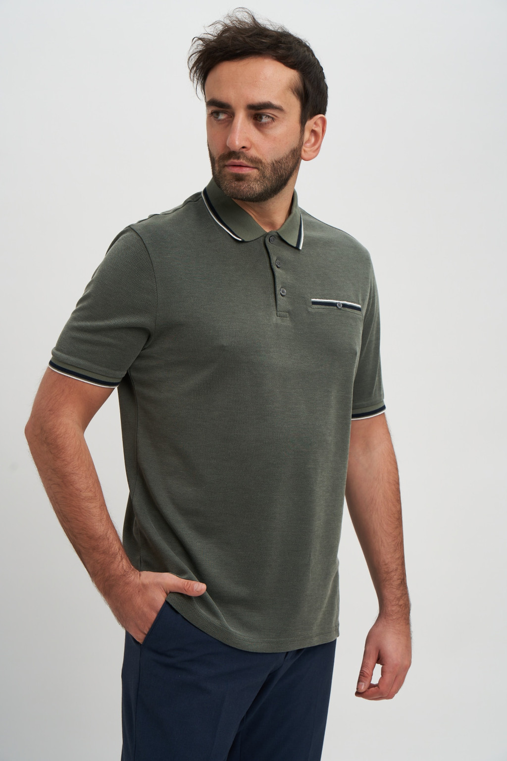 KLASYCZNA KOSZULKA POLO GUZIKI T28-3312M-S7