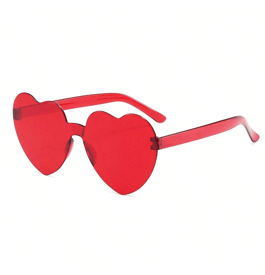 czerwone okulary serce