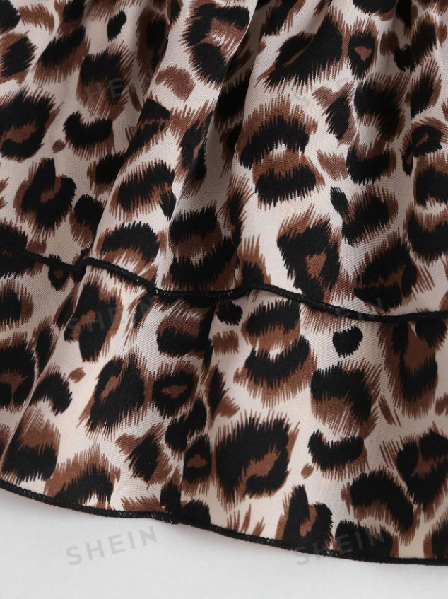 mini spódnica marszczenie animal print