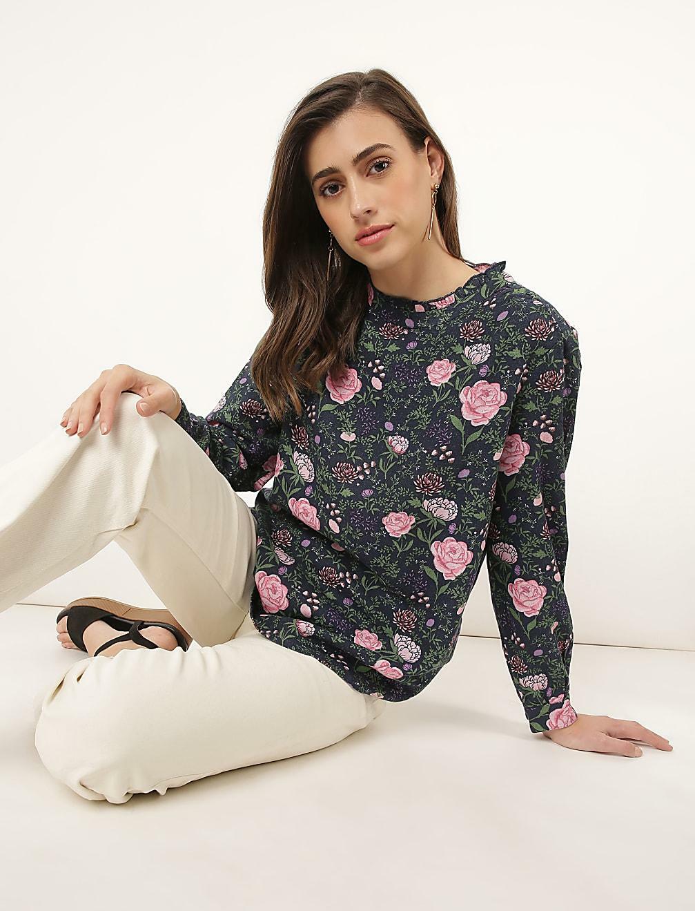 BLUZKA W KWIATY T52-2131K-ZZ