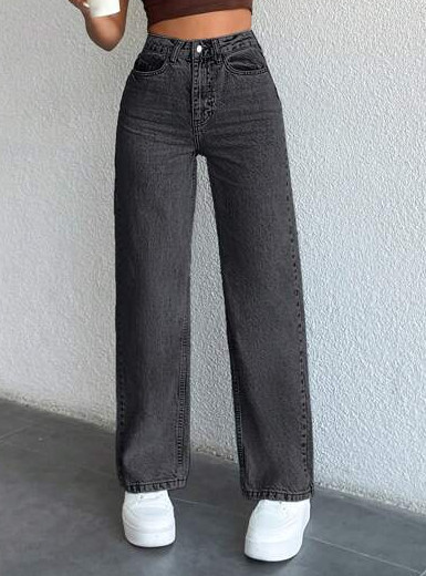 CZARNE SPODNIE JEANS