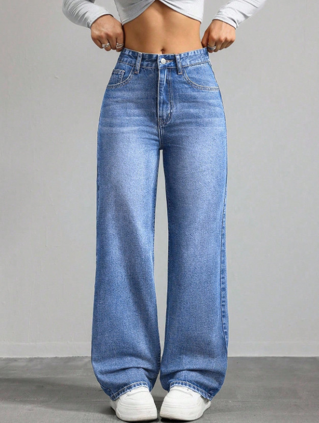 NIEBIESKIE SPODNIE JEANS