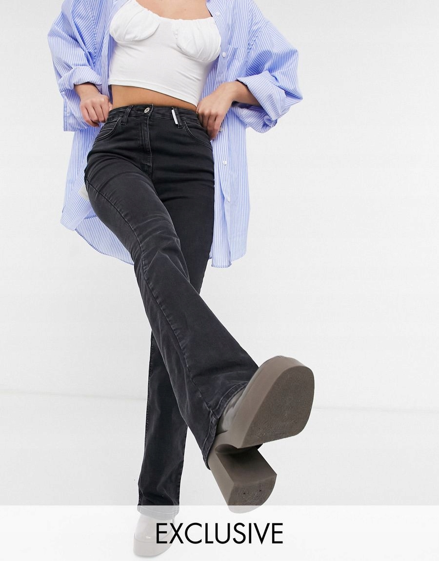 CZARNE SPODNIE JEANS
