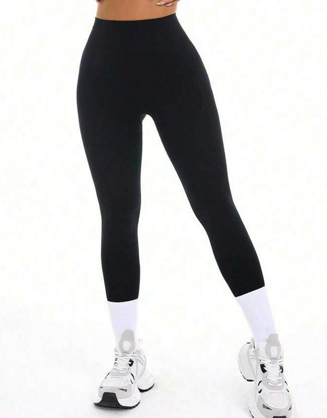 CZARNE LEGGINSY wysoki stan 