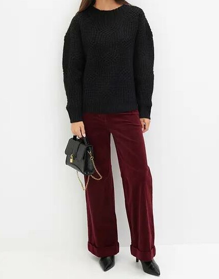 SWETER DZIANINOWY DAMSKI