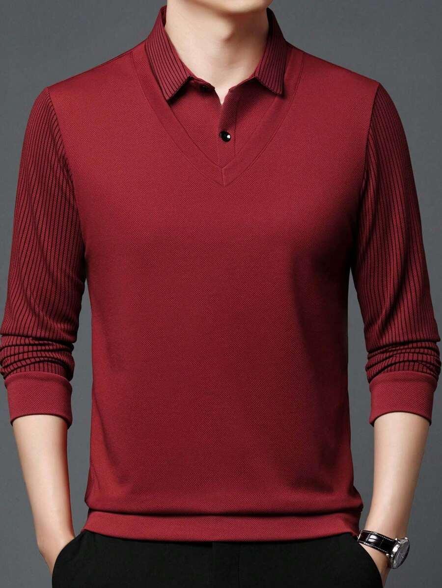 czerwona koszulka polo