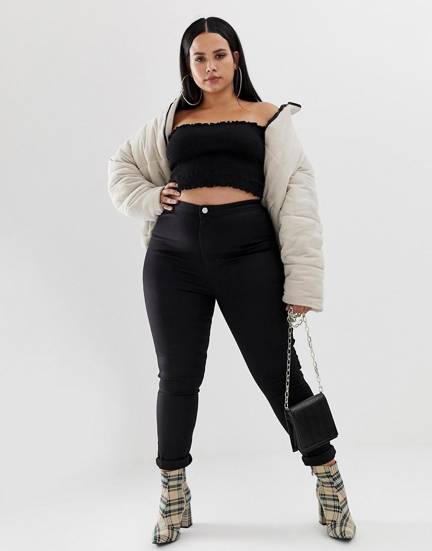 CZARNE SPODNIE JEANS
