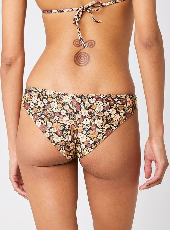 DÓŁ OD BIKINI PRINT KWIATY POŁYSK 