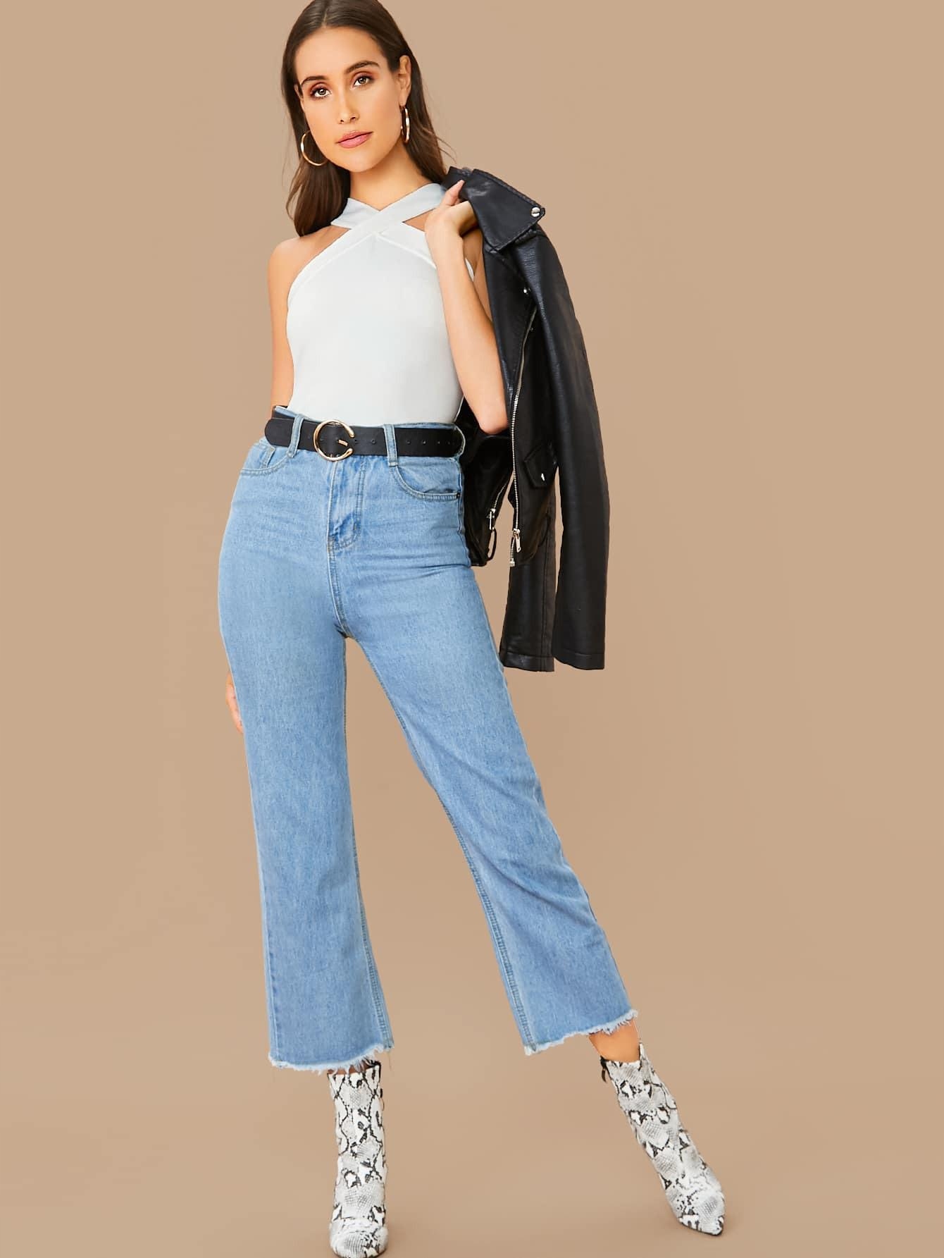 biały top casual