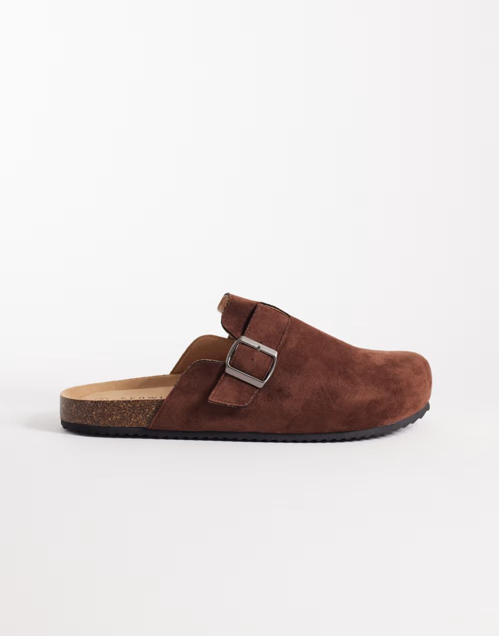 BRĄZOWE KLAPKI KLAMRA CASUAL