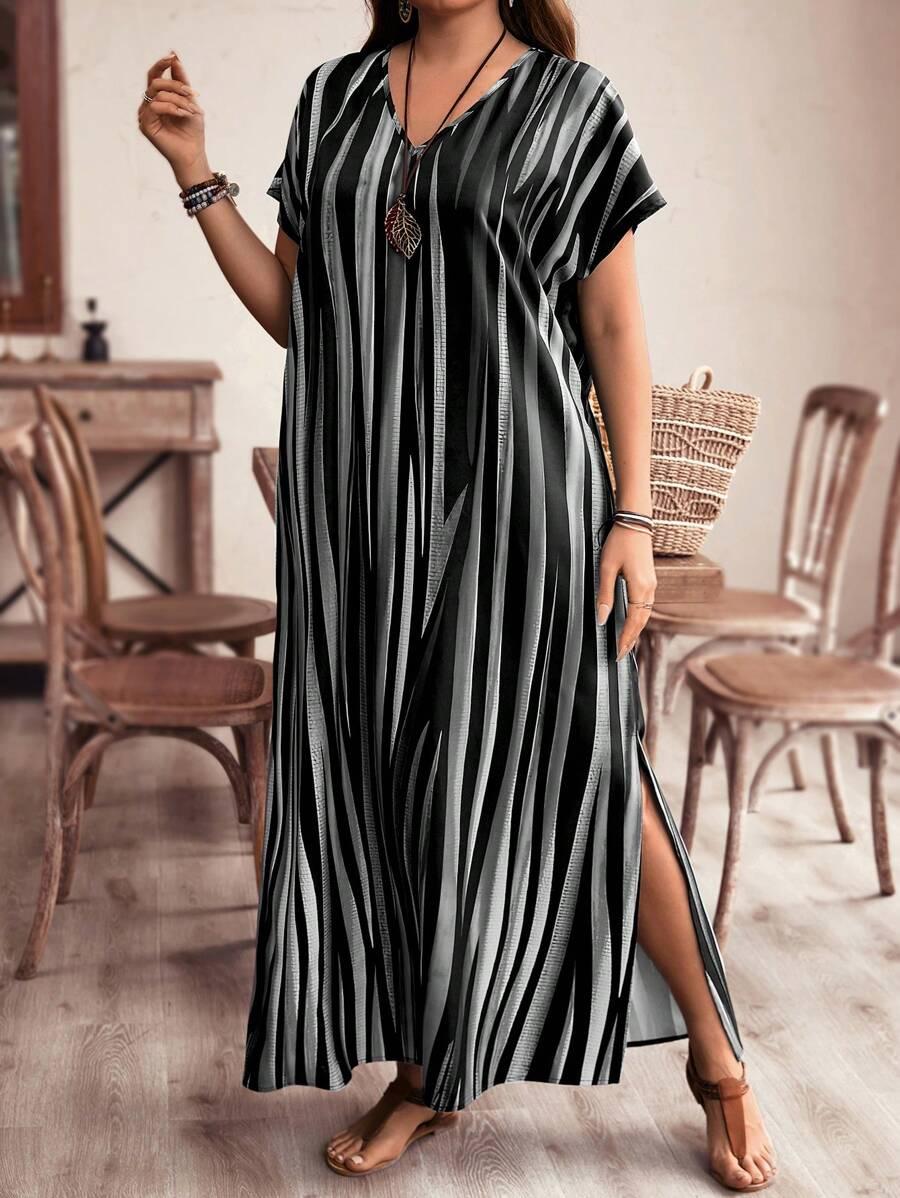 MAXI SUKIENKA V-NECK