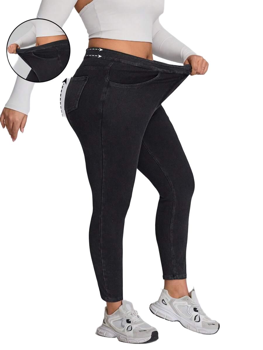 CZARNE SPODNIE JEANS
