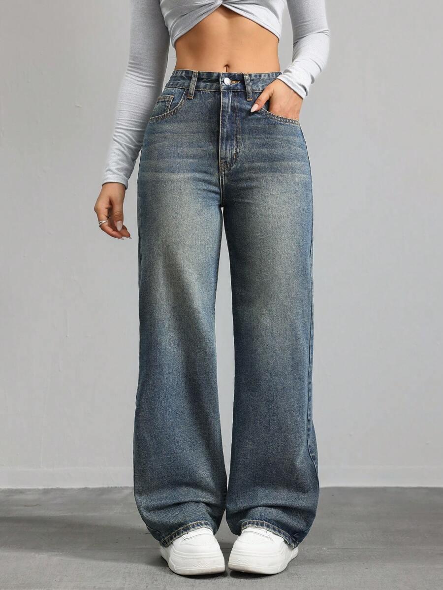 NIEBIESKIE SPODNIE JEANS 