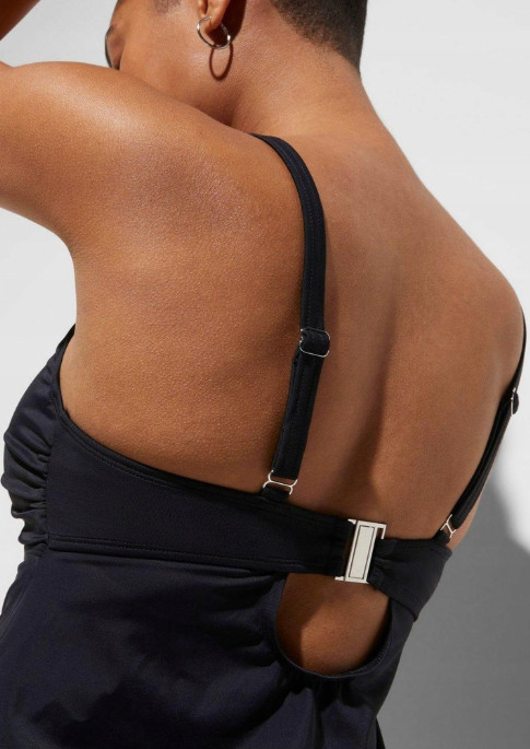 CZARNA GÓRA OD BIKINI TANKINI MARSZCZENIE 
