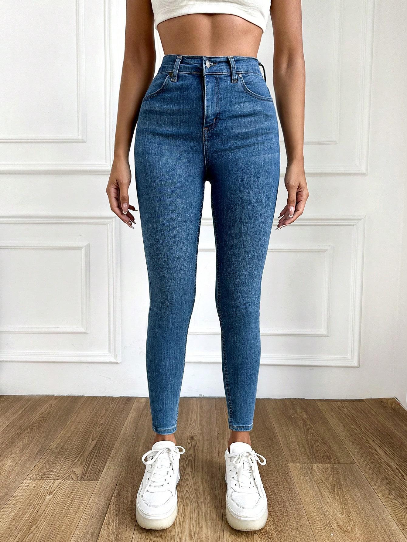 NIEBIESKIE SPODNIE JEANS RURKI
