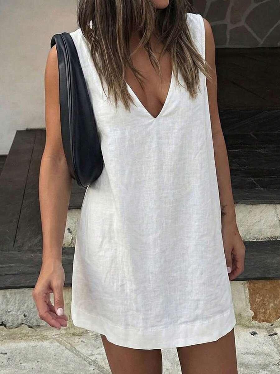 BIAŁA SUKIENKA CASUAL