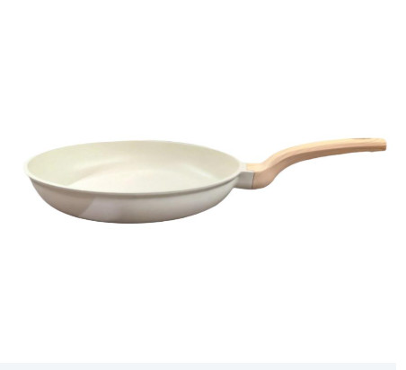 beżowa aluminiowa patelnia
