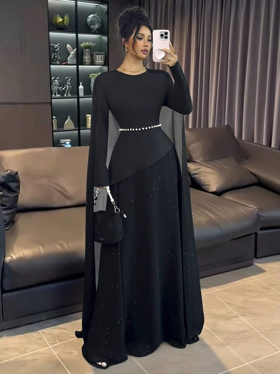 CZARNA MAXI SUKIENKA