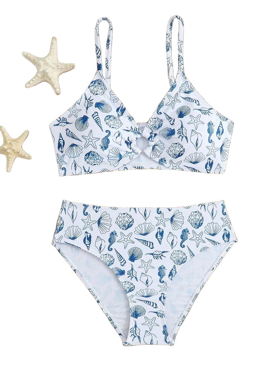 DZIEWCZĘCE BIKINI DWUCZĘŚCIOWE Z NADRUKIEM