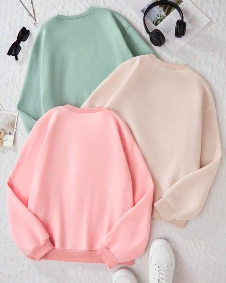 bluza z nadrukiem 3-pack