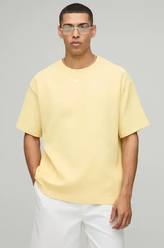 ŻÓŁTY T-SHIRT CASUAL