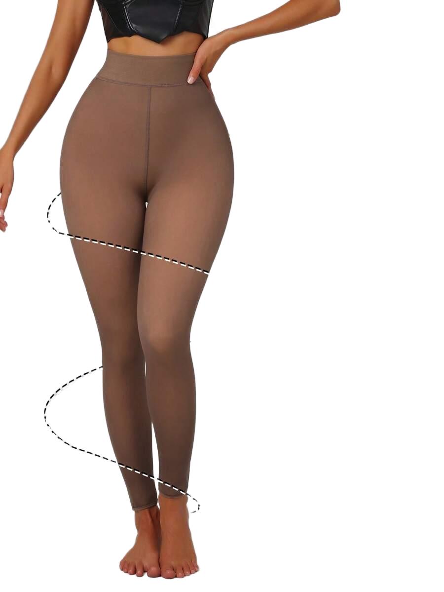 czarne ocieplane legginsy