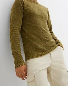 SWETER MĘSKI PLUS SIZE BAWEŁNIANY OKRĄGŁY DEKOLT