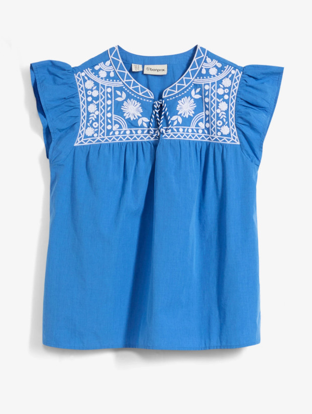 BLUZKA DAMSKA PLUS SIZE WIĄZANY DEKOLT 