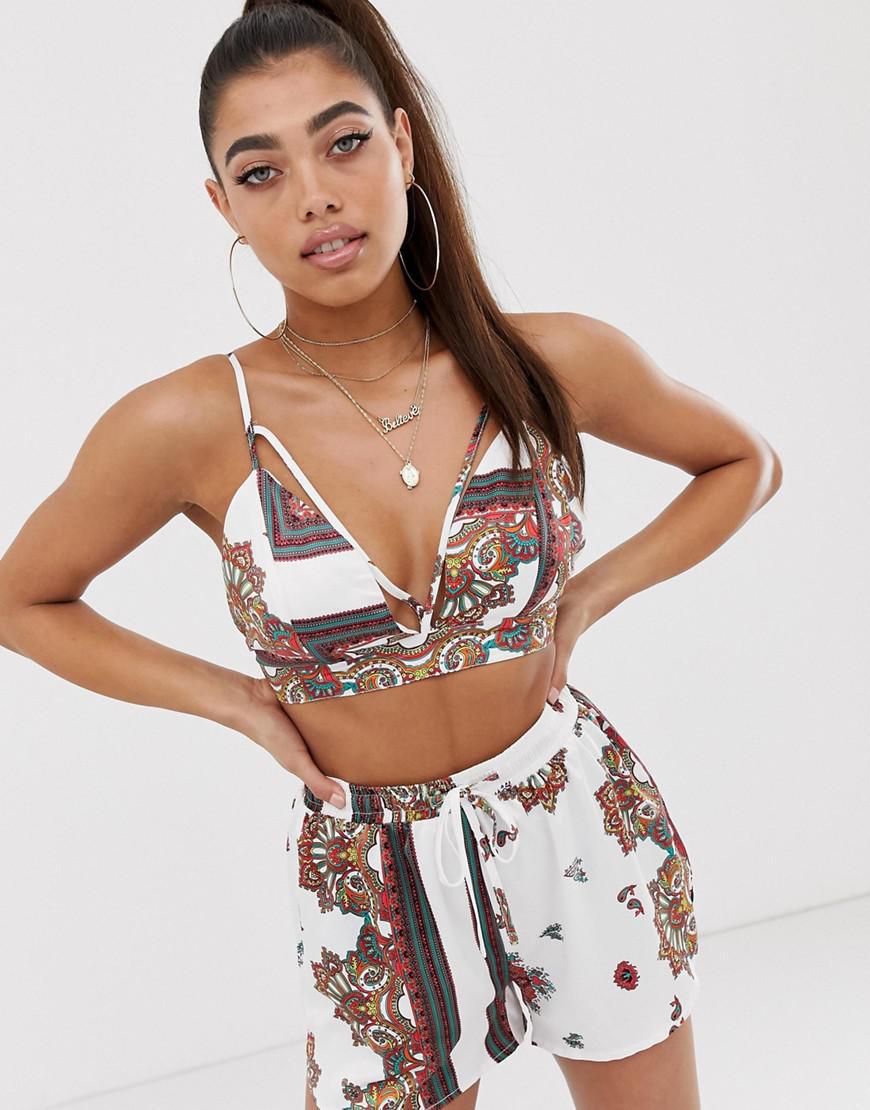 TOP BRALET ramiączka print