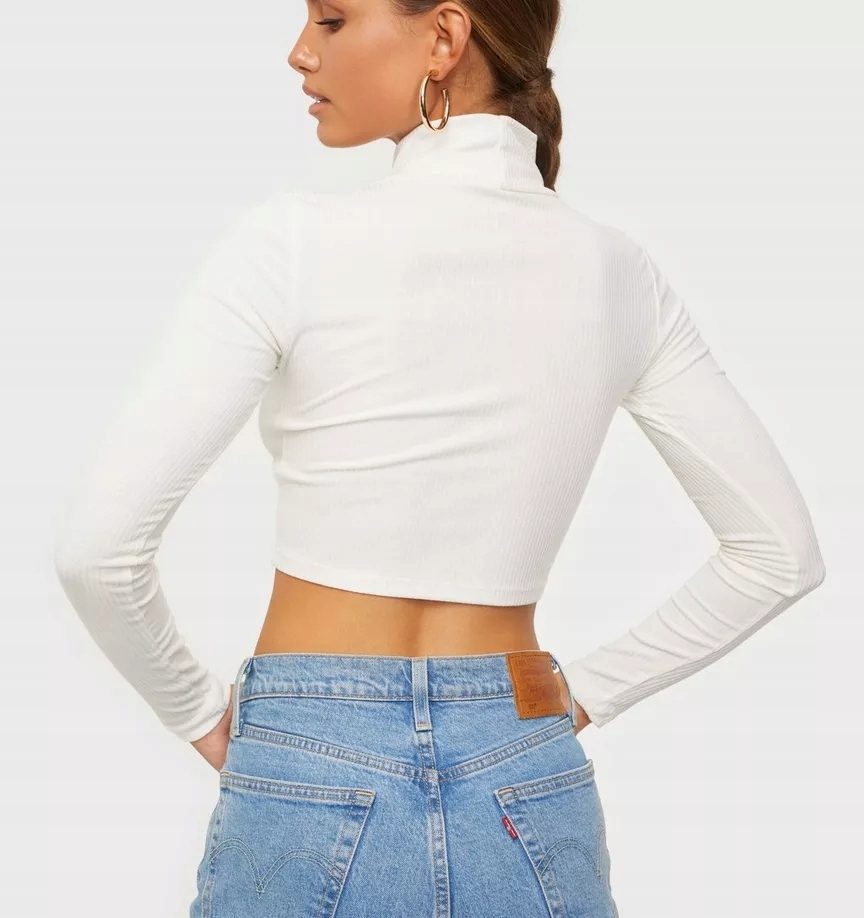 BLUZKA GOLF CROP TOP WZÓR PRĄŻKI