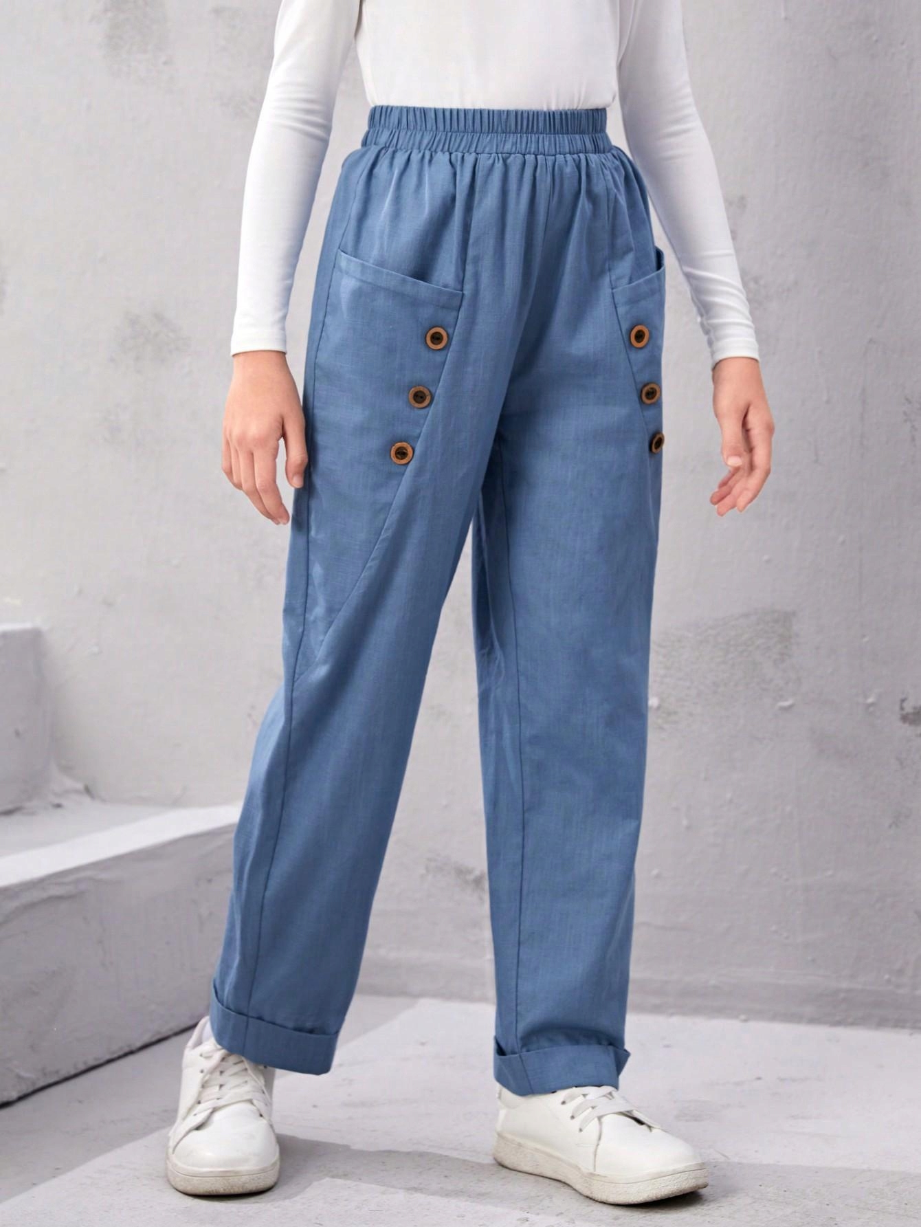NIEBIESKIE SPODNIE CASUAL