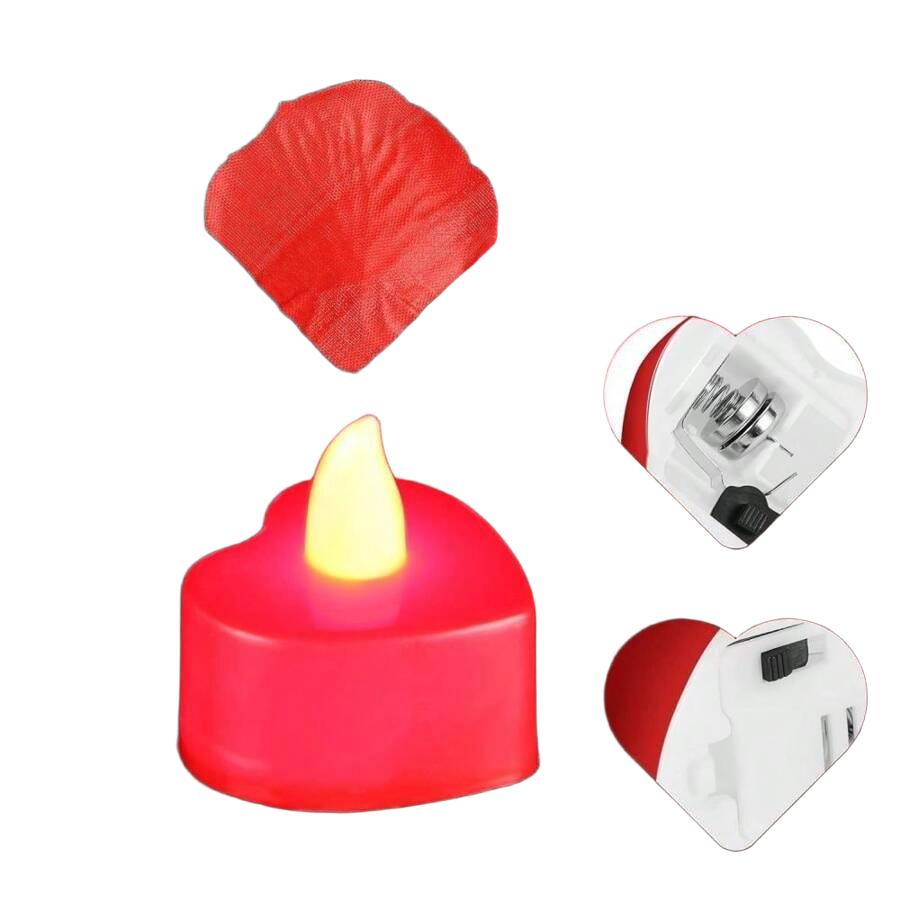 świeczki led serca 12szt.
