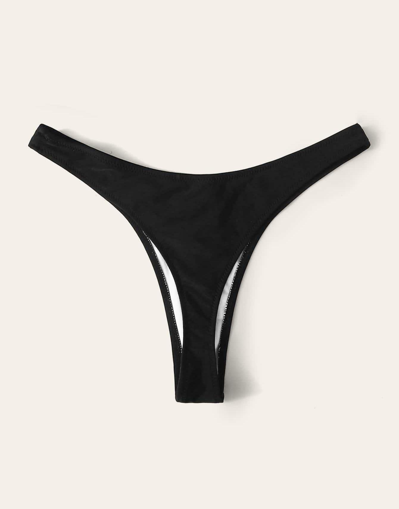 CZARNY DÓŁ OD BIKINI TEKSTURA 