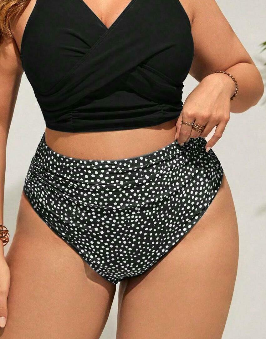 dół od bikini w groszki